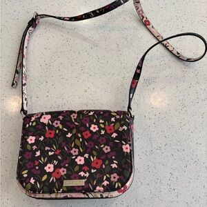 Kate Spade Floral Crossbody Bag - Black pink and Red
